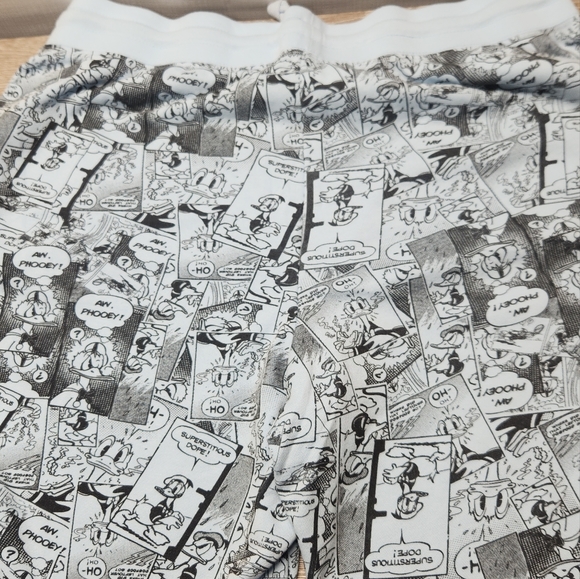 Disney Men's Light Blue Donald Duck Comic Strip Cotton Blend Flat Front Shorts3X - Picture 2 of 6